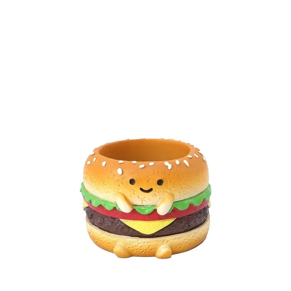 🍔🍙🍞 【肉肉早餐店】・元氣三寶真實多肉植物盲盒 (漢堡/吐司/飯糰|零熱量早午餐|辦公桌微型盆栽|含盆土) 一吋多肉花盆 拼肉肉 Puzzle Of Succulent