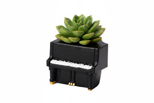 🎹 【拼肉肉】指尖上的綠色樂章・鋼琴真實多肉植物盲盒 (單入/多入組|音樂辦公室療癒|氣質微型盆栽|含盆土)