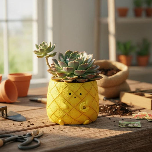 【肉肉植物園】好運旺來!鳳梨多肉植物盲盒 (單入/多肉組|招財開運|辦公室桌寵|DIY療癒植栽)