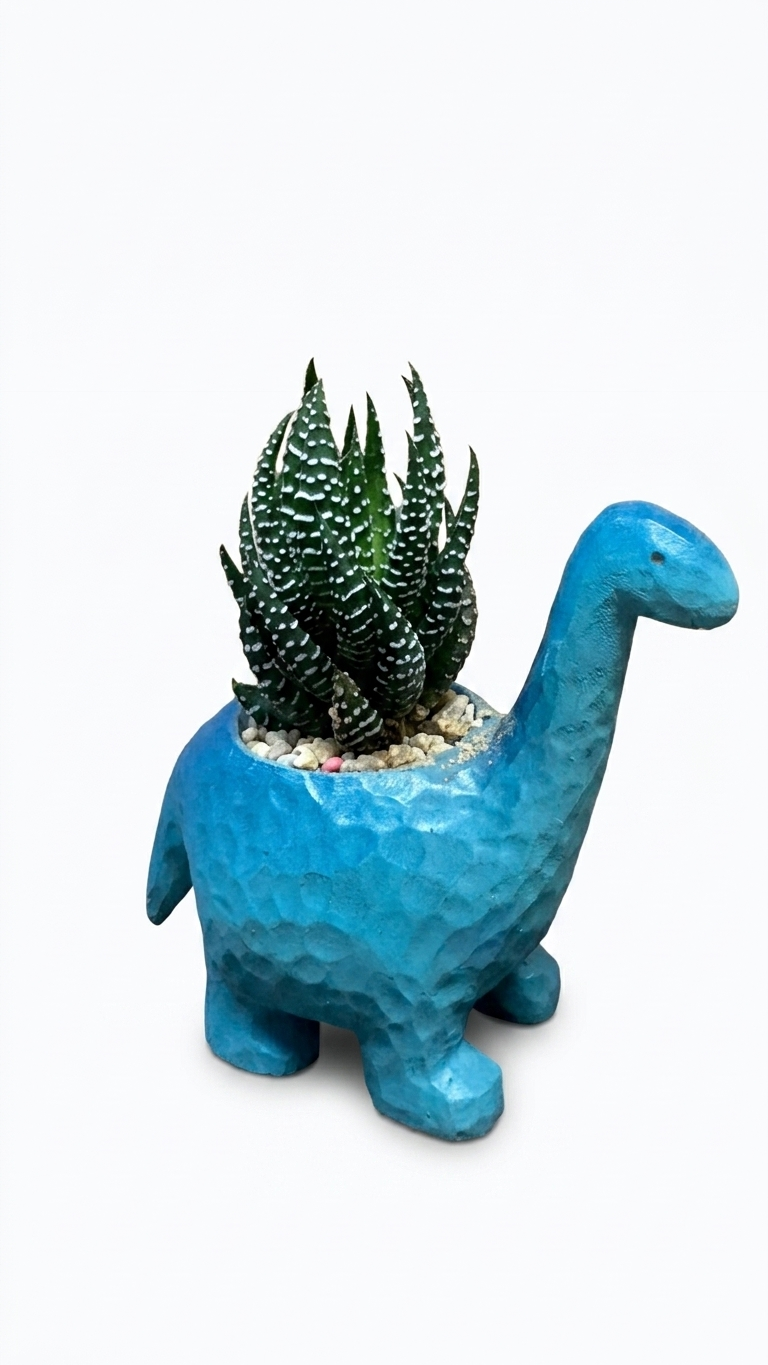 🦕 【拼肉肉】侏羅紀萌物降臨|長頸龍多肉盲盒 (含盆土專業組裝)