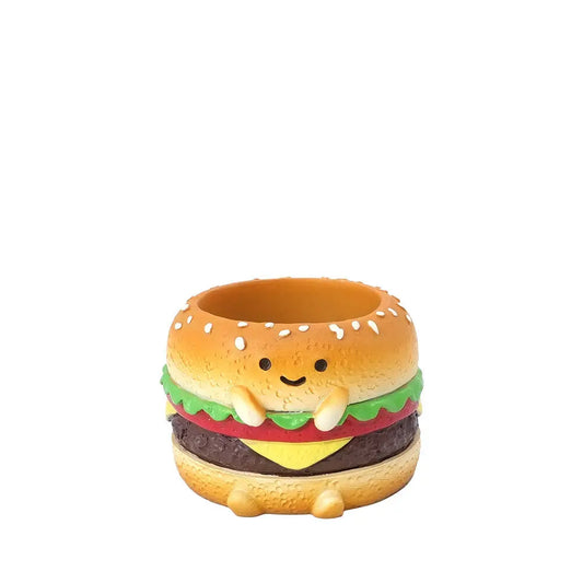 🍔🍙🍞 【肉肉早餐店】・元氣三寶真實多肉植物盲盒 (漢堡/吐司/飯糰|零熱量早午餐|辦公桌微型盆栽|含盆土) 一吋多肉花盆 拼肉肉 Puzzle Of Succulent