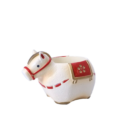 2026 馬年限定｜【馬上有錢】雙色萌馬金庫組 (金磚元寶版)