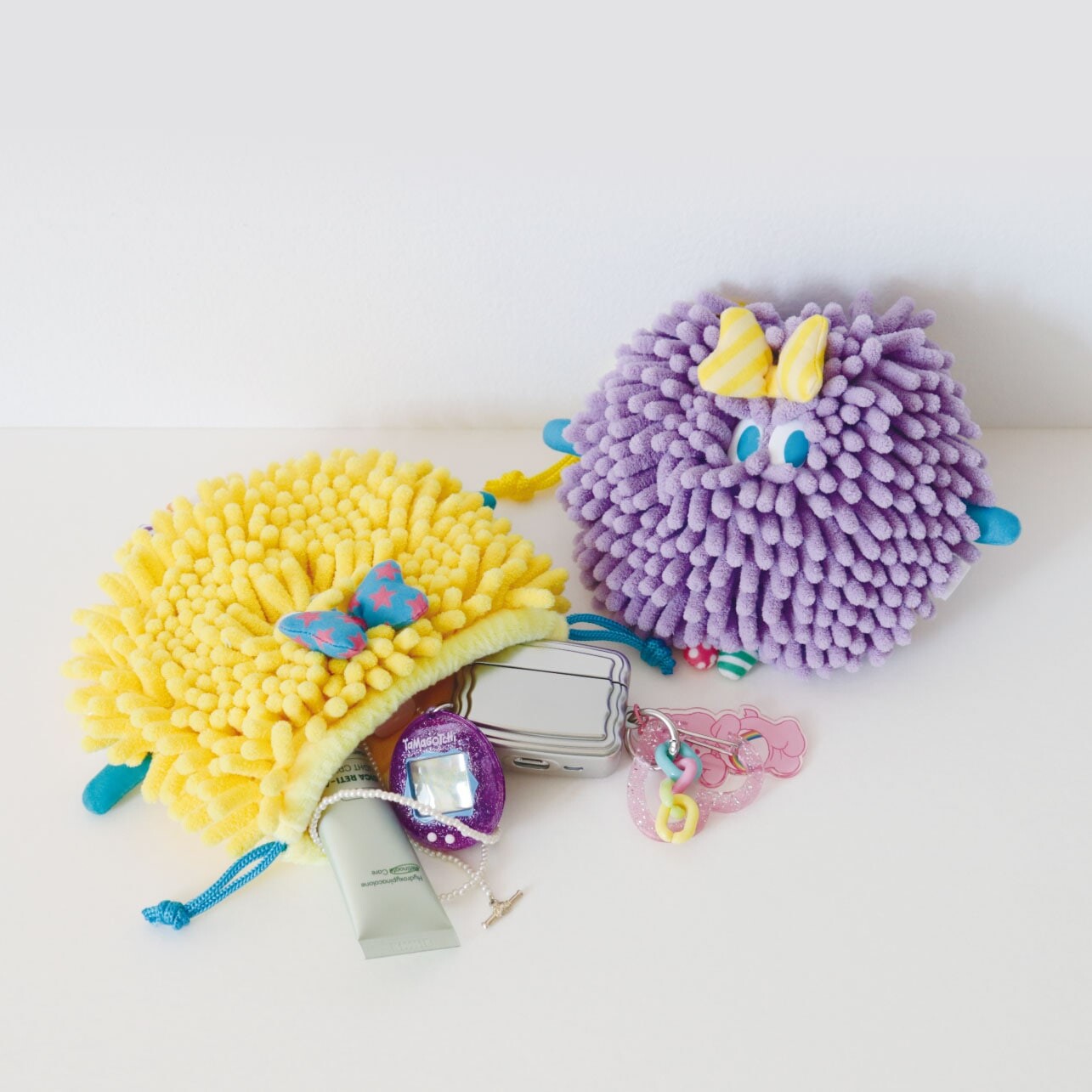 【肉肉雜貨店】平成復古潮回歸！Moja！毛茸茸大眼怪束口袋