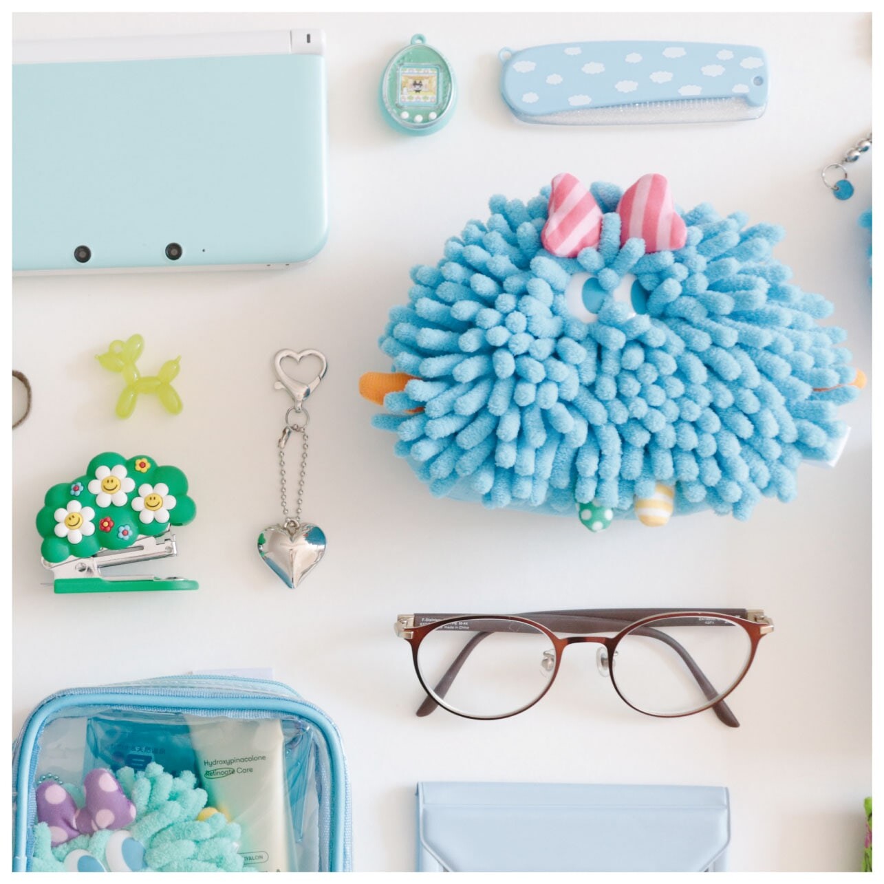 【肉肉雜貨店】平成復古潮回歸！Moja！毛茸茸大眼怪收納包（拉鏈款）