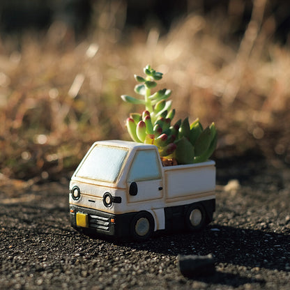 【拼肉肉】產地直送！復古小貨車真實多肉植物盲盒 (單入/多入組｜辦公桌微型農場｜療癒盆栽｜含盆土)