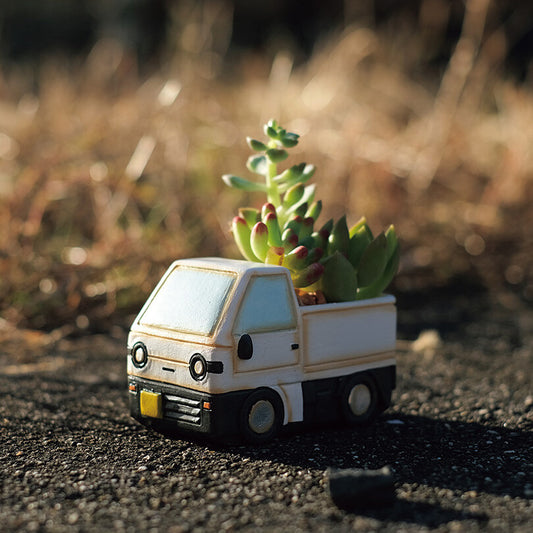 【拼肉肉】產地直送！復古小貨車真實多肉植物盲盒 (單入/多入組｜辦公桌微型農場｜療癒盆栽｜含盆土)