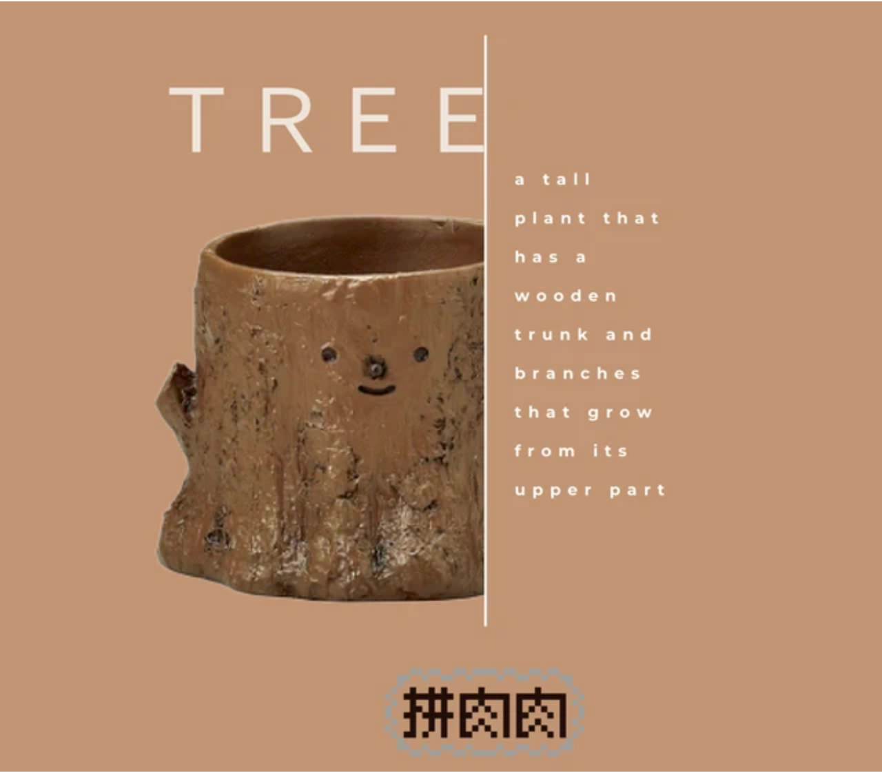 【拼肉肉聖誕限定】多肉植物樹樁組合 (聖誕圍巾版)