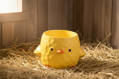 🐥 【肉肉動物園】破殼而出的可愛！萌呆黃色小雞 真實多肉微型盆栽 (辦公桌療癒萌寵｜盲盒驚喜｜含盆土專業組裝)