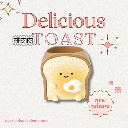 【肉肉甜點店】-日本進口蜜糖煎蛋吐司多肉植物盲盒x1