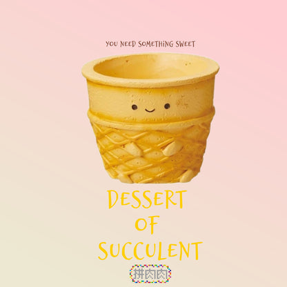 【肉肉甜點店】法式午茶派對！布丁、甜筒、可麗露三件套植物盲盒