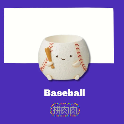 [Succulent Sports Field]-Japanese imported ball sports succulent blind box X6, 1 of each ball