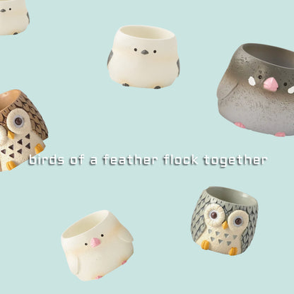 【肉肉動物園】-長尾山雀植物盲盒單隻