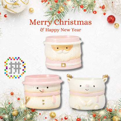 【拼肉肉聖誕限定】聖誕夢幻隊！聖誕老人、麋鹿、雪人三件套 (搭配多肉盲盒)