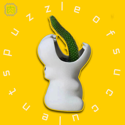 【肉肉大動物園】磨砂大嘴巴河馬創意多肉陶瓷花器