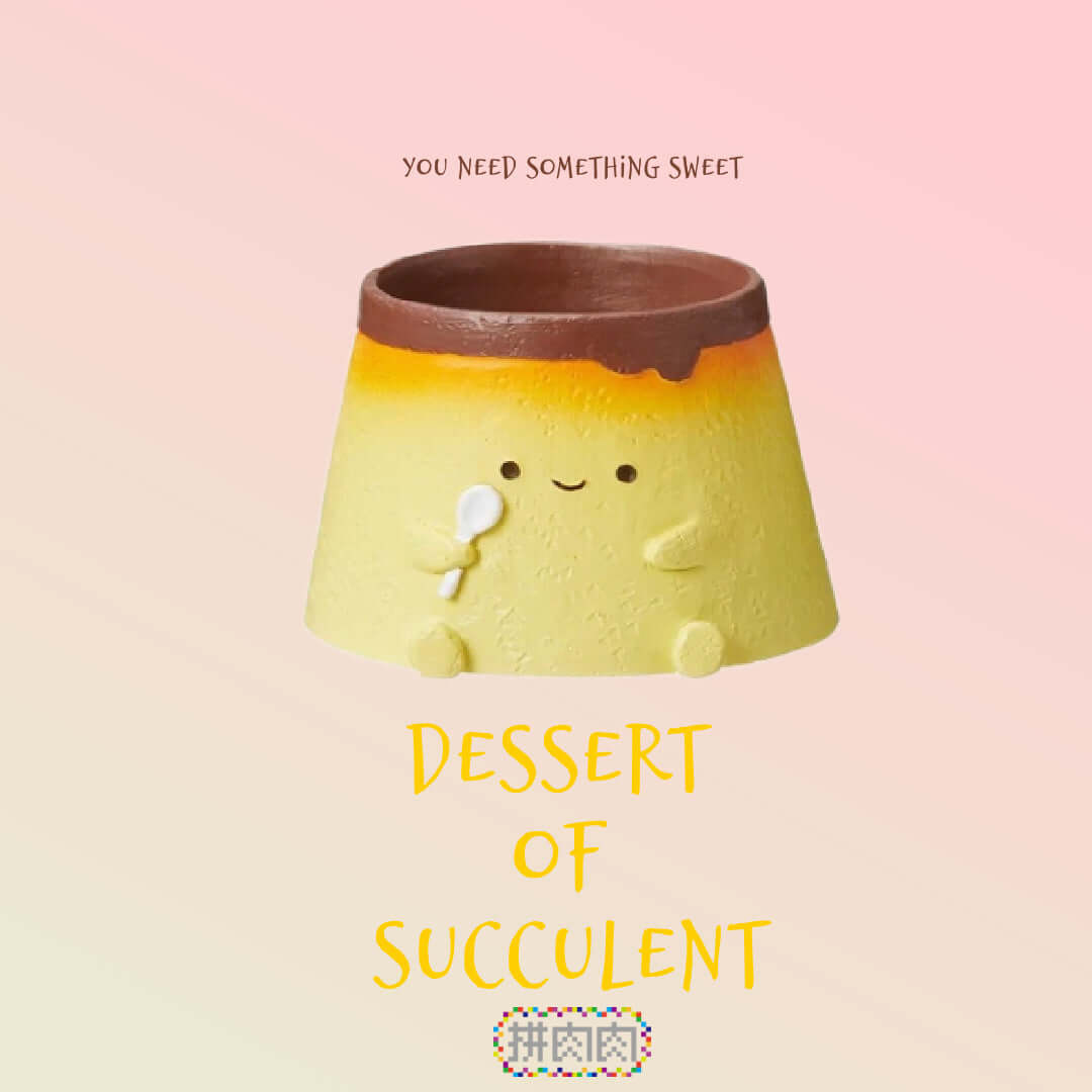 [Rou Rou Dessert Shop]-Japanese imported dessert combination succulent blind box X3