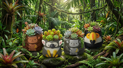 【亞馬遜叢林組合】把熱帶雨林搬到你的辦公桌！(4入組)