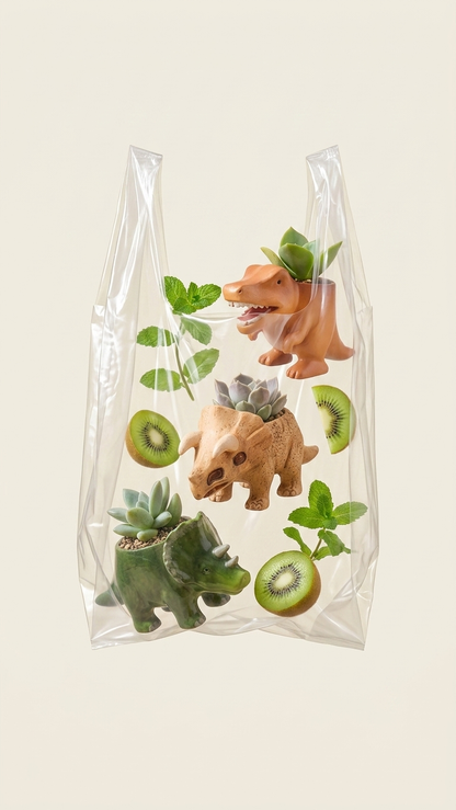 🦖 【拼肉肉】肉肉玩具箱｜彩色肉肉暴龍 Ｘ 真實一吋多肉盲盒 (單入款｜辦公桌的視覺系霸主｜含盆土專業組裝)