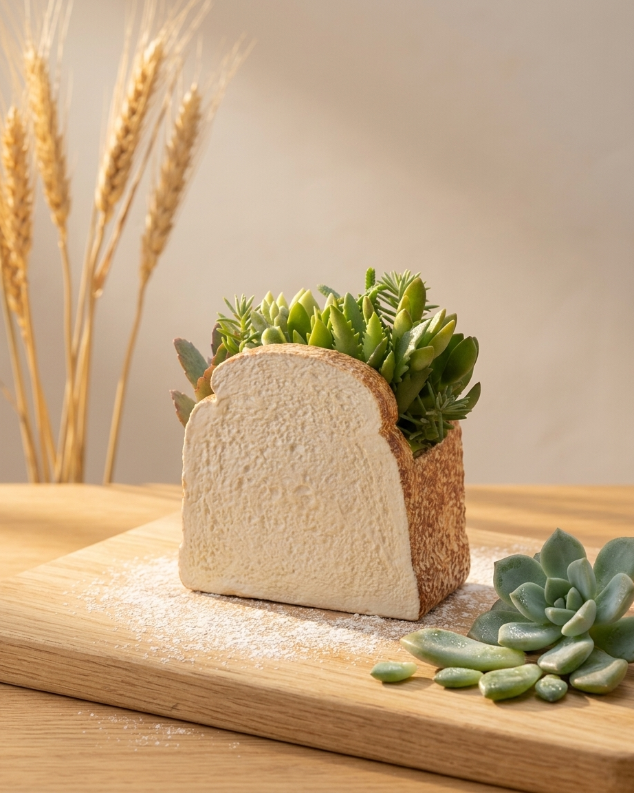 🍞 【拼肉肉】肉肉甜點店｜優質厚片吐司 Ｘ 真實多肉盲盒 (三種尺寸任選｜零熱量下午茶｜含盆土專業組裝)