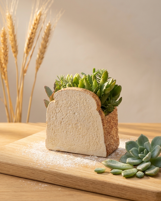 🍞 【拼肉肉】肉肉甜點店｜優質厚片吐司 Ｘ 真實多肉盲盒 (三種尺寸任選｜零熱量下午茶｜含盆土專業組裝)
