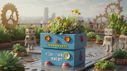 [Succulent Toy Box] Robot Succulent Two-color Plant Blind Box X2_1 of each color shipped