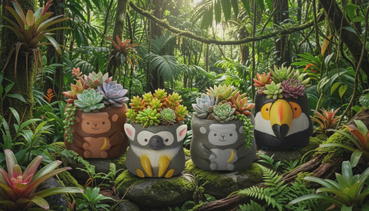 【亞馬遜叢林組合】把熱帶雨林搬到你的辦公桌！(4入組)