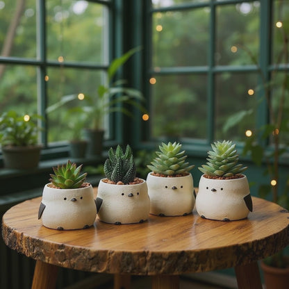 【肉肉動物園】-長尾山雀植物盲盒單隻