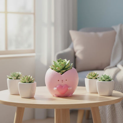 【肉肉玩具箱】把愛種出來！彩色愛心多肉花盆