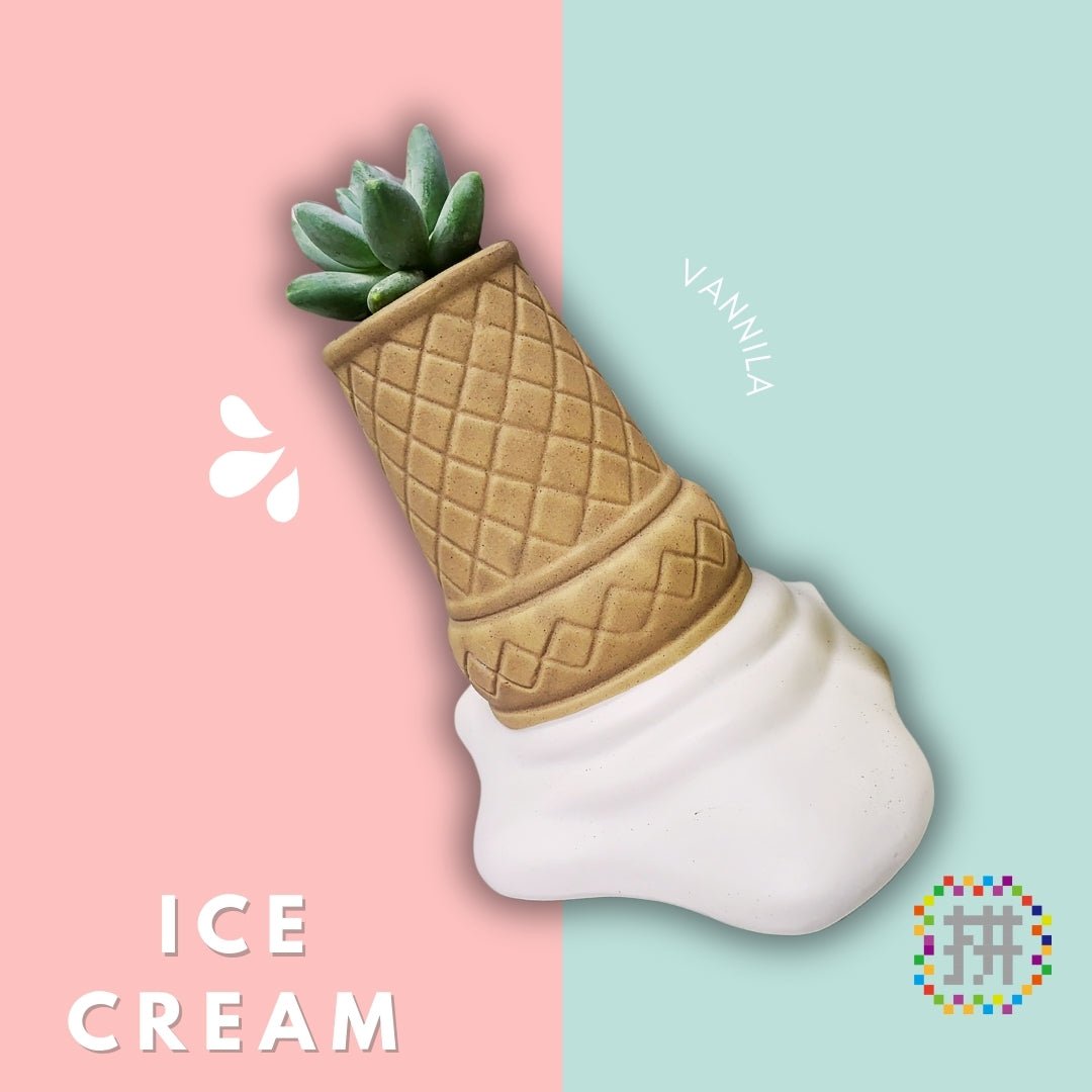 【肉肉甜點店】 - 融化冰淇淋多肉植物盲盒 - 拼肉肉 Puzzle Of Succulent