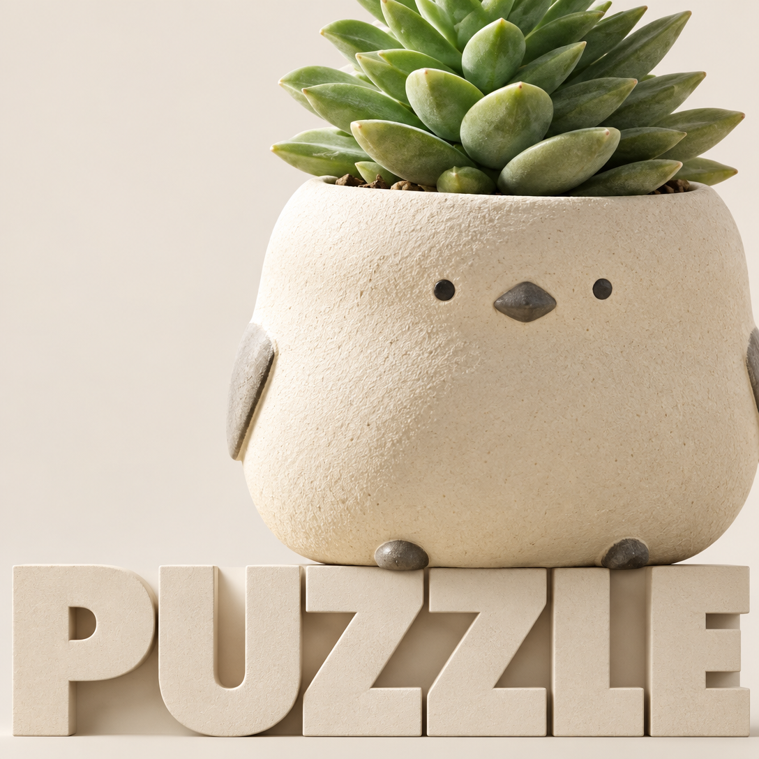 拼肉肉 PUZZLE 長尾山雀多肉盲盒單入