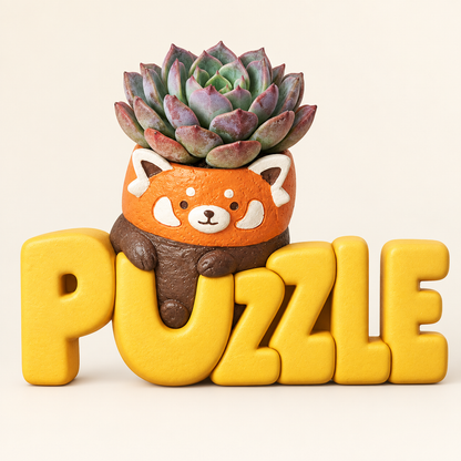 拼肉肉 PUZZLE 小熊貓多肉盲盒