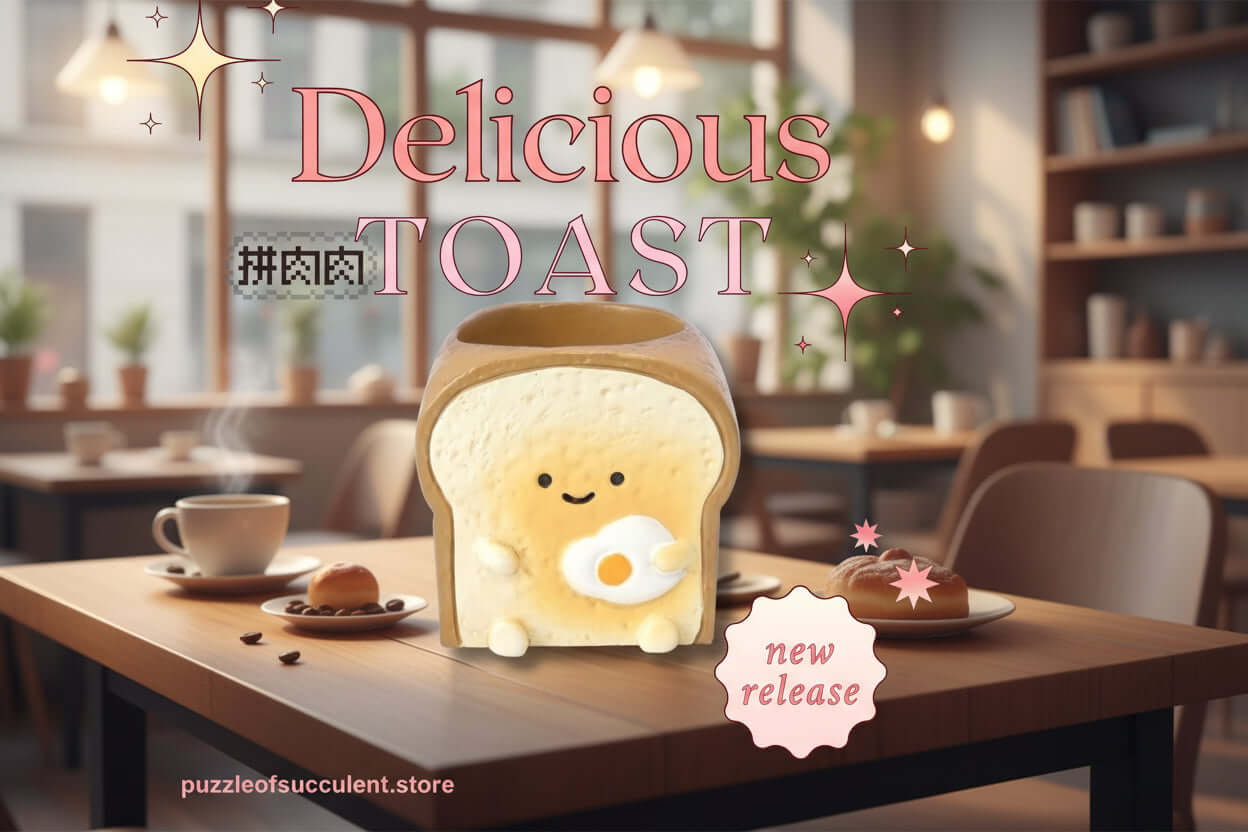 【甜蜜二月限定】肉肉甜點店・豪華全餐 🍰｜6道「0熱量」人氣甜點一次端上桌！ Delicious toast with cute design.