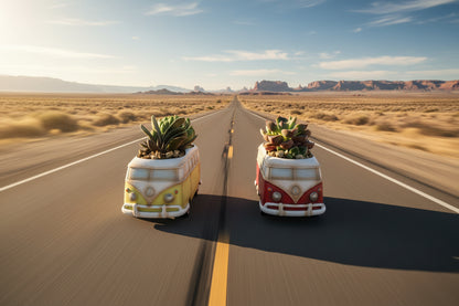 【肉肉玩具箱】復古旅行車多肉盲盒X2 - 拼肉肉 Puzzle Of Succulent